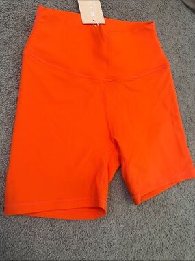 Orange Women’s High-Waist Bike Gym WorkOut Shorts Size Small 🧡🍑